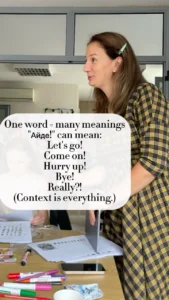 Ventsi explaining Bulgarian