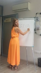 Kristina writing